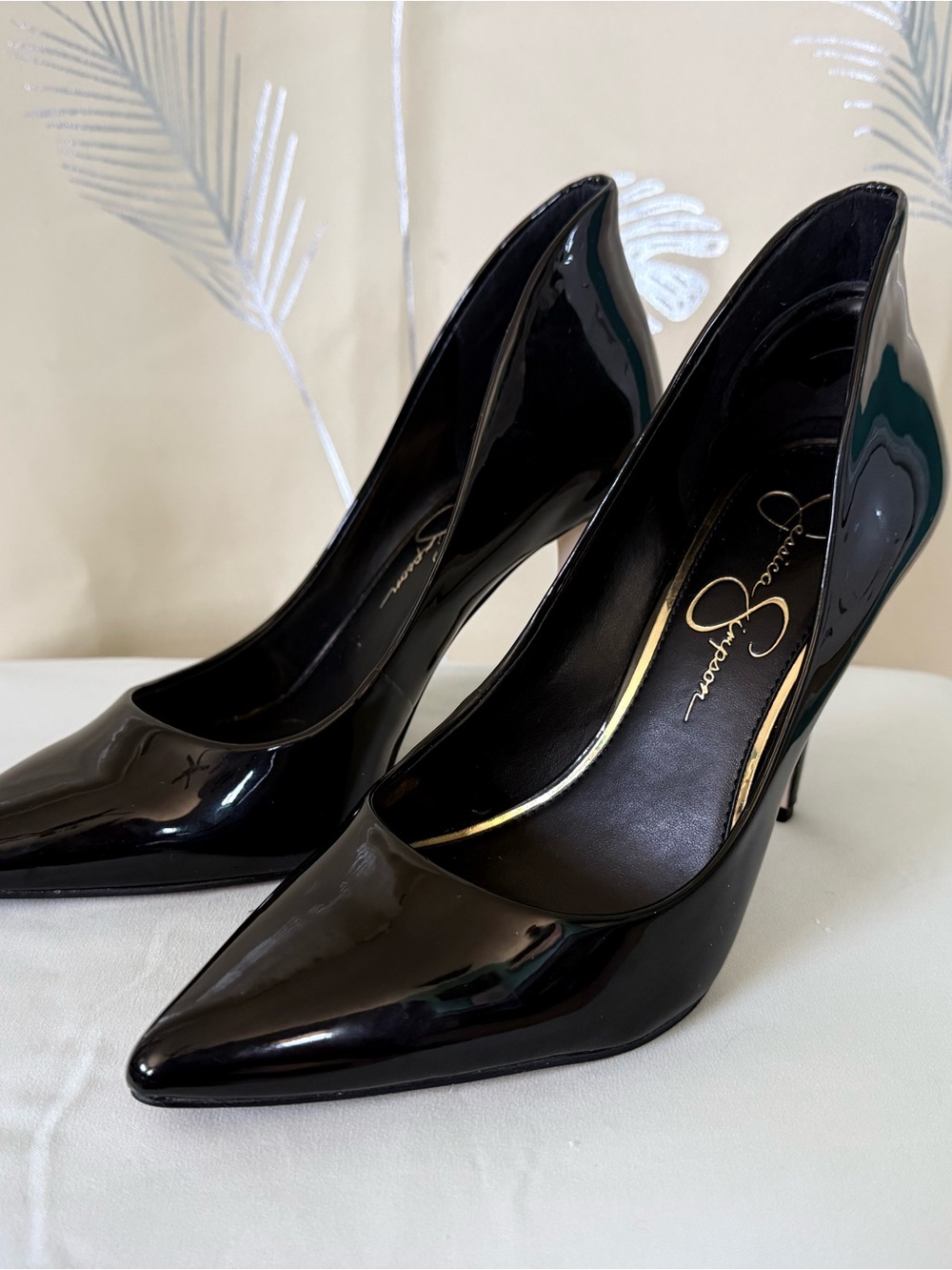 Jessica Simpson Black Patent Cambridge Stiletto Pump